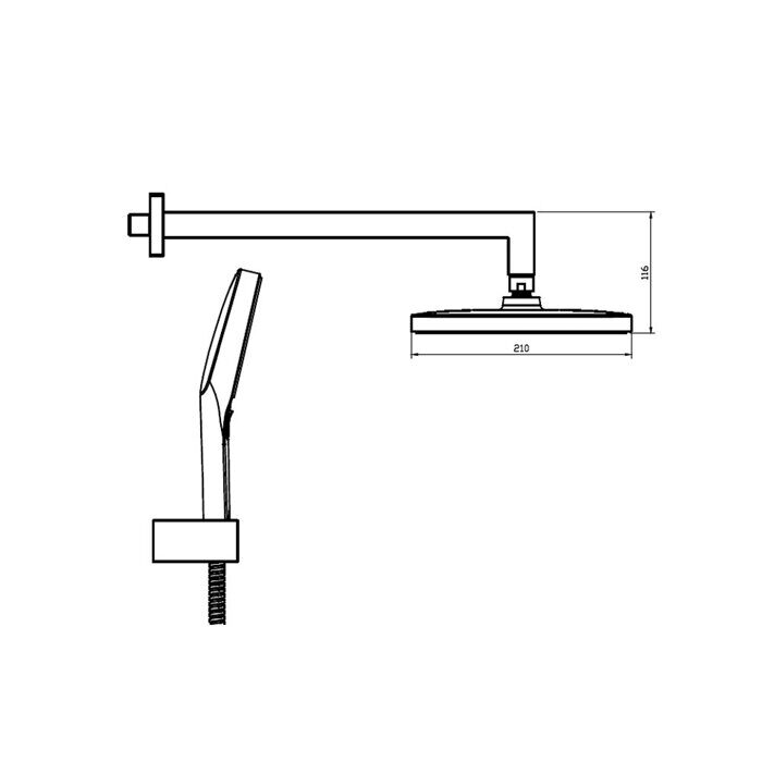 Raglo R30.27 Встраиваемая душевая система, хром