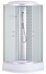 Loranto CS-6610-25FW 100 душевая кабина поддон 25см, матовое стекло, стенки белый Кирпич