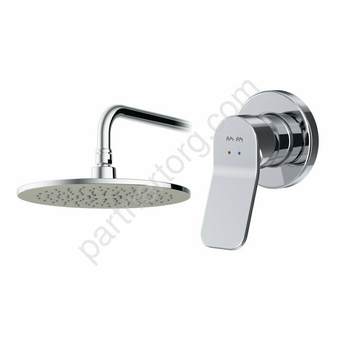 X-Joy, набор: см-ль д/душа, верхний душ 250 мм, держатель д/верхн.душа, хром FB85A2R010