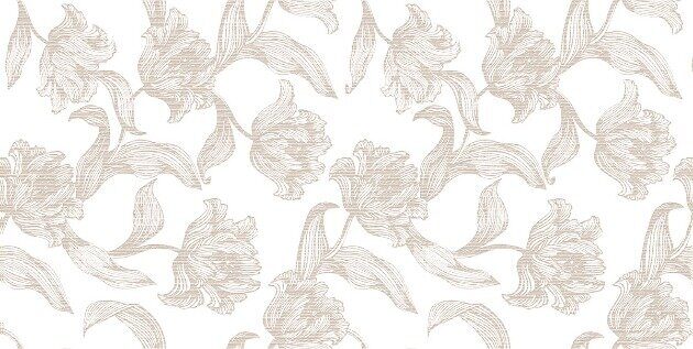 Mallorca Beige Floris настенная плитка белая матовая цветы 31х63см Azori