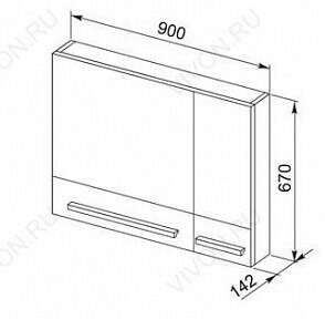 Нота 90 зеркальный шкаф белый камерино для ванной комнаты Aquanet