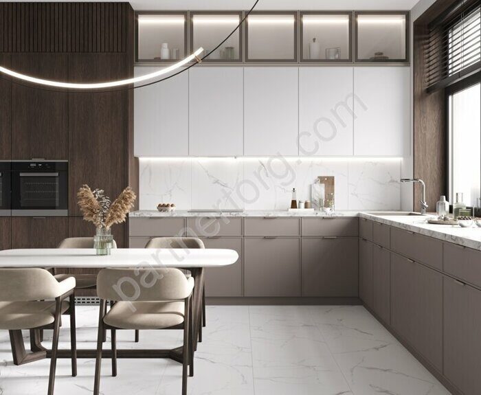 Mars Grey белый матовый карвинг керамогранит 60х60см Laparet