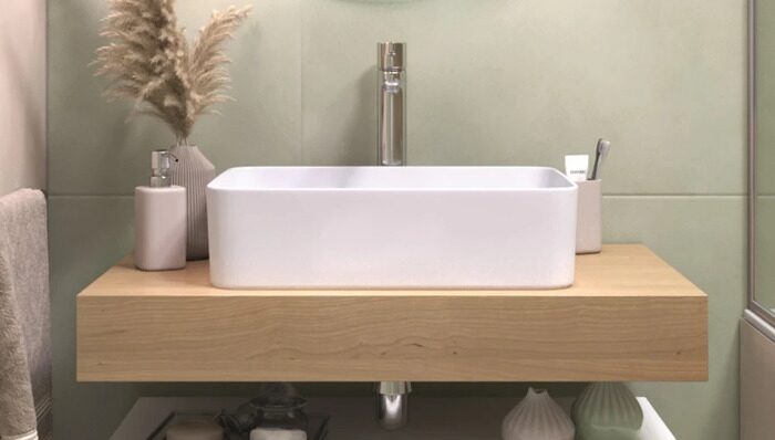 Unit 80 Velvex столешница под раковину дуб французский для ванной комнаты