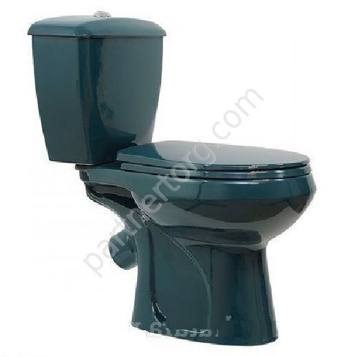 Элисса зеленый унитаз компакт напольный с сидением Оскольская керамика
