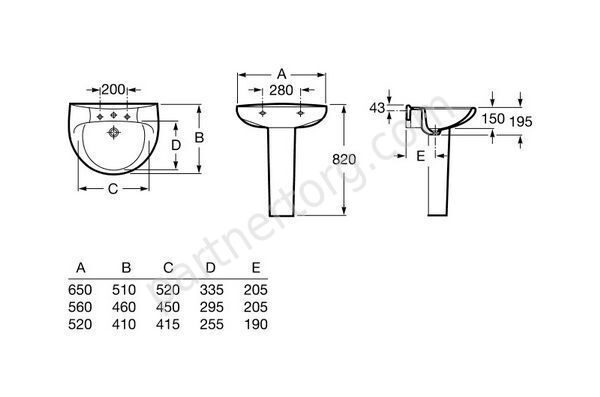 Пьедестал керамический для раковин Victoria Roca 337390000