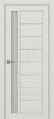 Турин 554.21АПП Молдинг SC дверное полотно ясень серебристый со стеклом лакобель белое