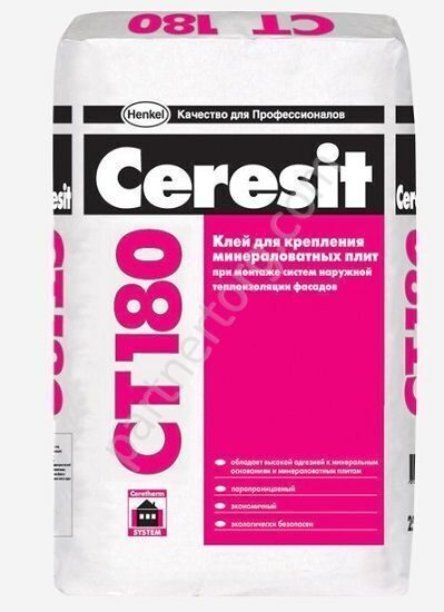 Клей для минераловатных плит Церезит СТ180, 25 кг