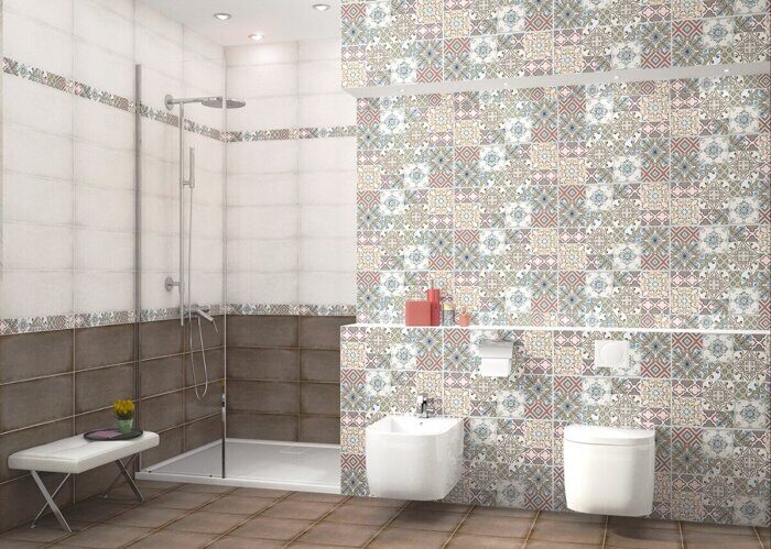 Eclipse Grey настенная плитка коричневая глянцевая 20х50см Azori