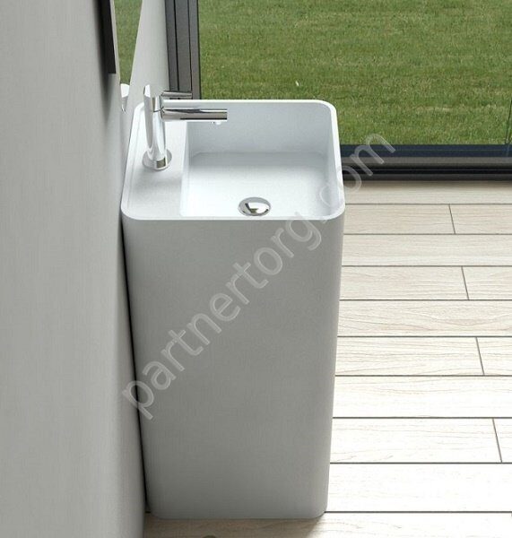 NSF-4242M раковина напольная искусственный камень, 42х42х86см