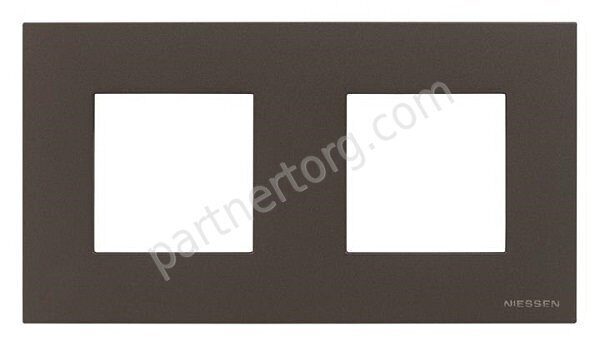 Рамка 2 пост Zenit Abb NIE, антрацит