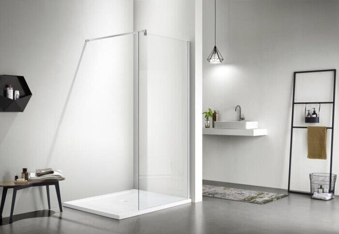 Душевая перегородка Aquatek AQ WIW 11020CH Walk in с держателем 110x200 см профиль хром, стекло прозрачное 8 мм