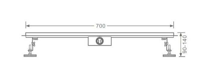 R652.70.05 Трап Raglo для душа 70х700мм, сатин