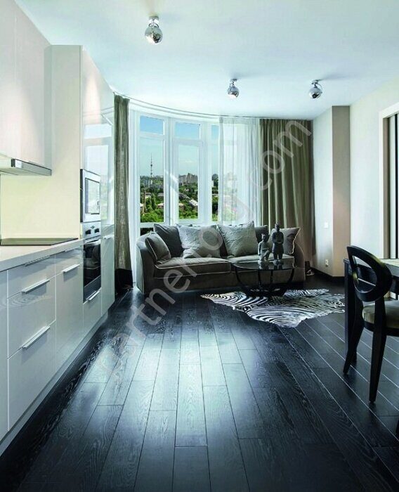 Black & White Juliano керамогранит чёрный лаппатированный под дерево 15х90 см