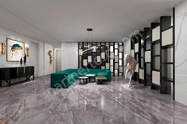 Juliano 120-240DB8606CQ керамогранит серый полированный 120х240 см