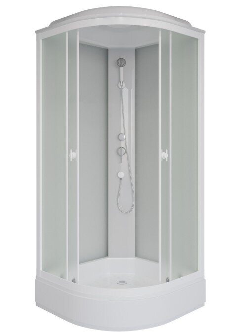 Niagara Promo P90/26/MT, душевая кабина угловая полукруглая 90х90х215 см, матовое стекло, средний поддон