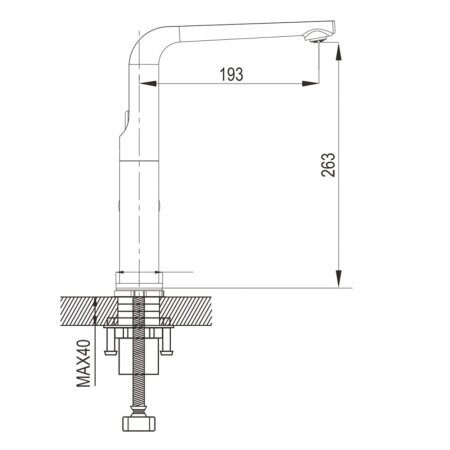 Rose R2713F смеситель для кухни белый/хром