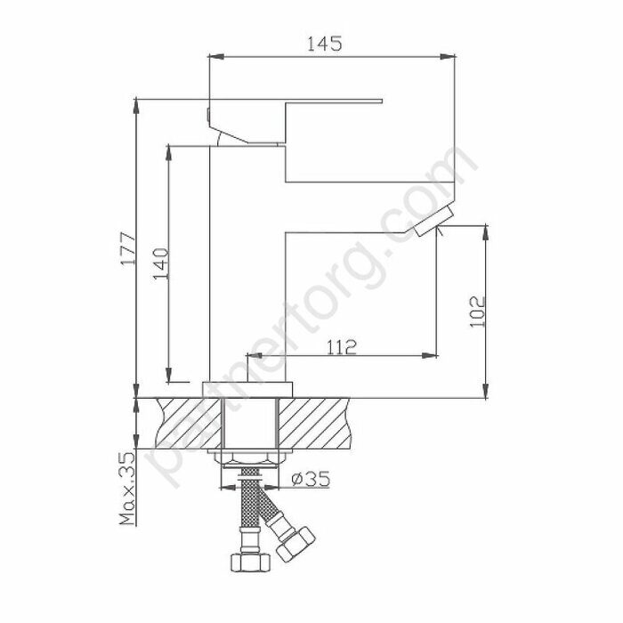 HB10801 Haiba смеситель для раковины хром