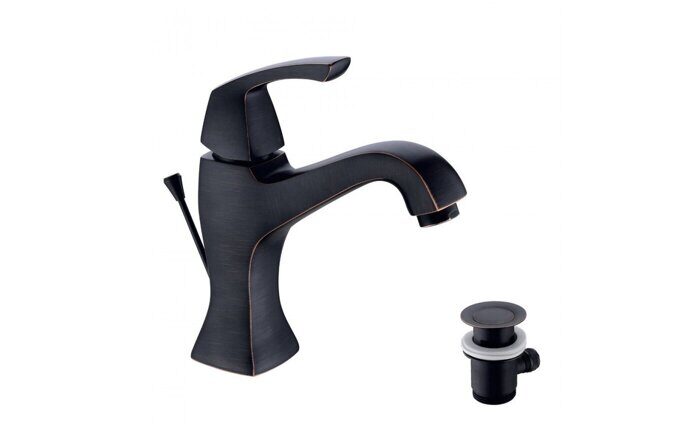 Nubira LM6206ORB смеситель для раковины монолитный с донным клапаном, черная бронза Lemark