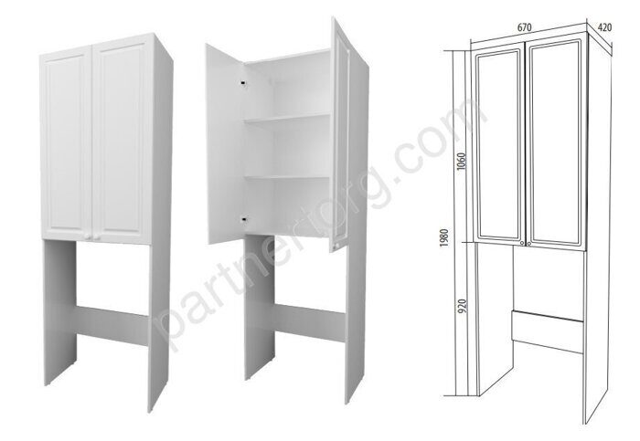 Wall classic 67 шкаф на стиральную машину 1 Марка