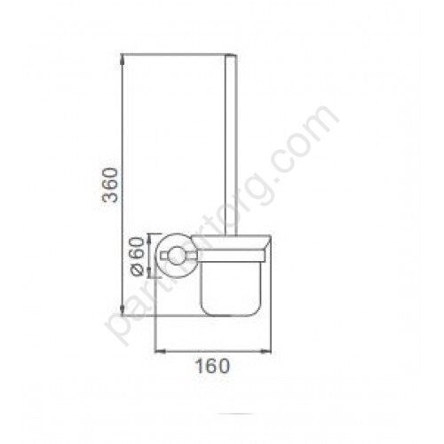 Frap F30210 ершик для унитаза черный