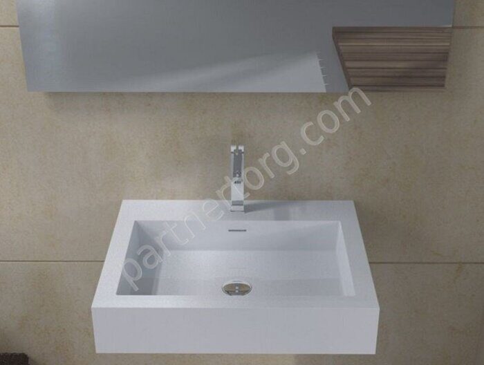 NSS-6048M раковина навесная искусственный камень, ширина 60 см