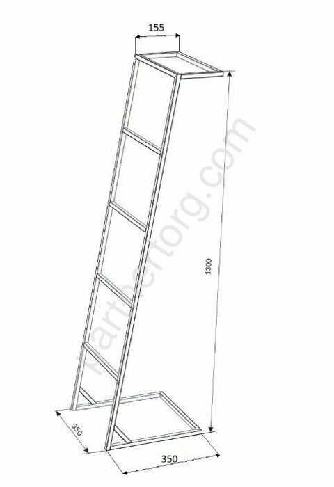 Grunge Loft 130х35Н полотенцедержатель черный матовый