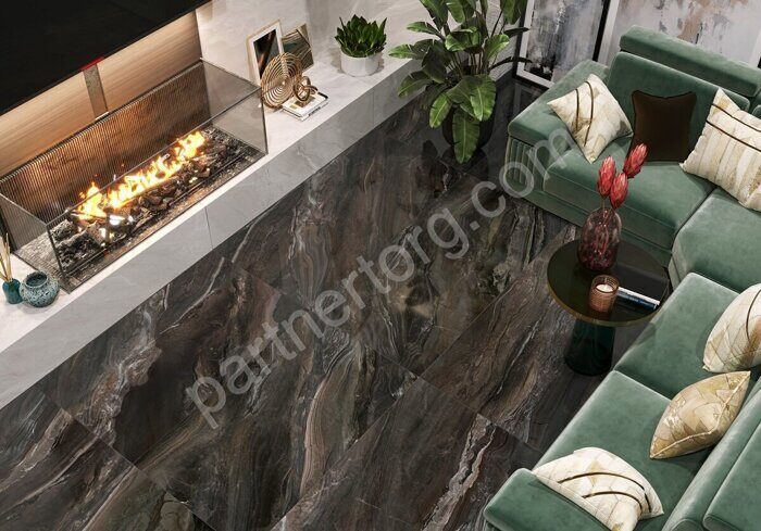 Argentina Dark LCM керамогранит коричневый суперполированный 120х60см