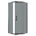 Niagara Eco NG-1010-14DT душевое ограждение 100х100см трапеция, распашное, черный профиль, стекло тонированное