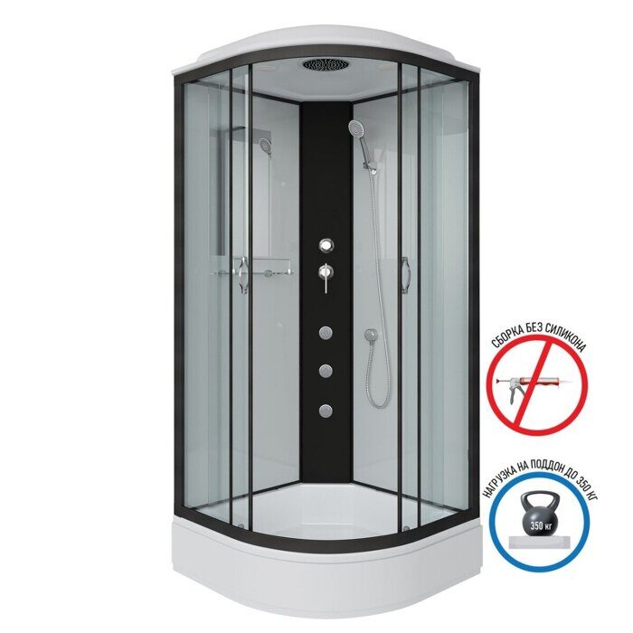 Niagara Classic NG-6701-14G душевая кабина угловая 90х90х215 см, прозрачное стекло, средний поддон