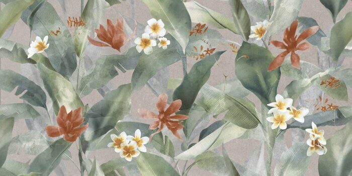 Floresta джунгли многоцветный керамогранит 120х60см матовый Meissen Keramik