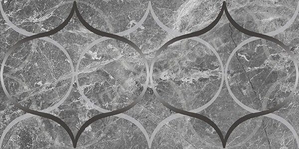 Crystal Resonanse серый полированный керамический декор 60х30см Laparet