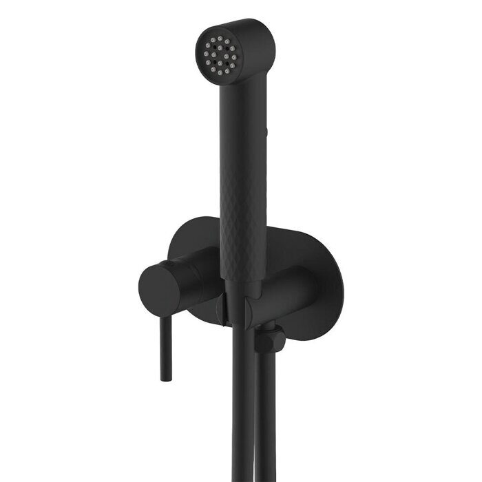 S96.52.06 Splenka Смеситель с гигиеническим душем встраиваемый, черный