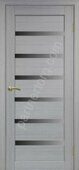 Парма 407.12 межкомнатная дверь дуб серый FL лакобель черное