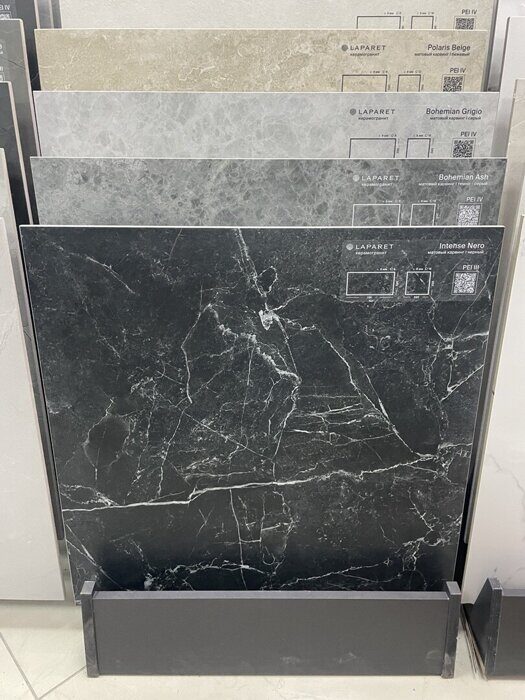 Intense nero черный матовый карвинг керамогранит 60x60см Laparet LP6060G0131R