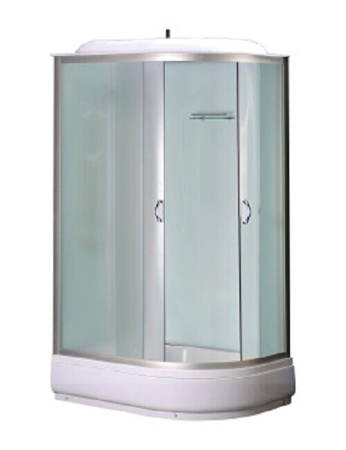 Loranto CS-66120-20 L F, 120*80*215 душевая кабина, поддон 20см, матовое стекло, стенки белые