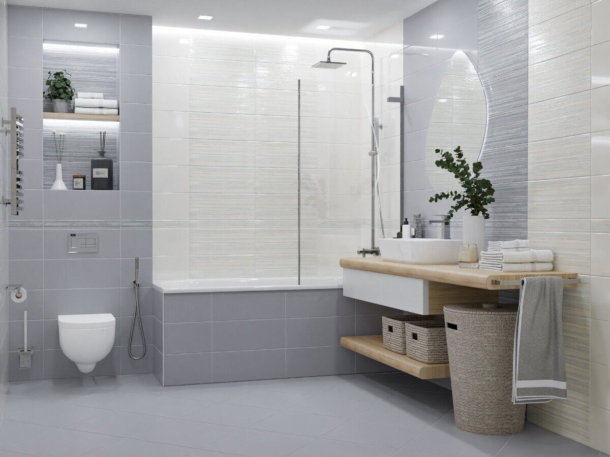 Lounge Mist плитка для пола серая глянцевая 42х42см Azori