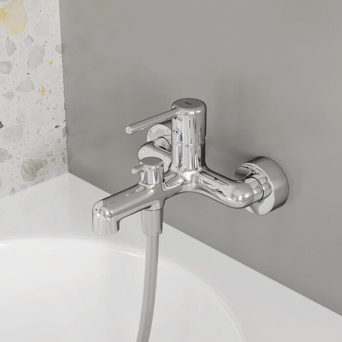 Aiger Iddis хром смеситель для ванны AIGSB00i02WA