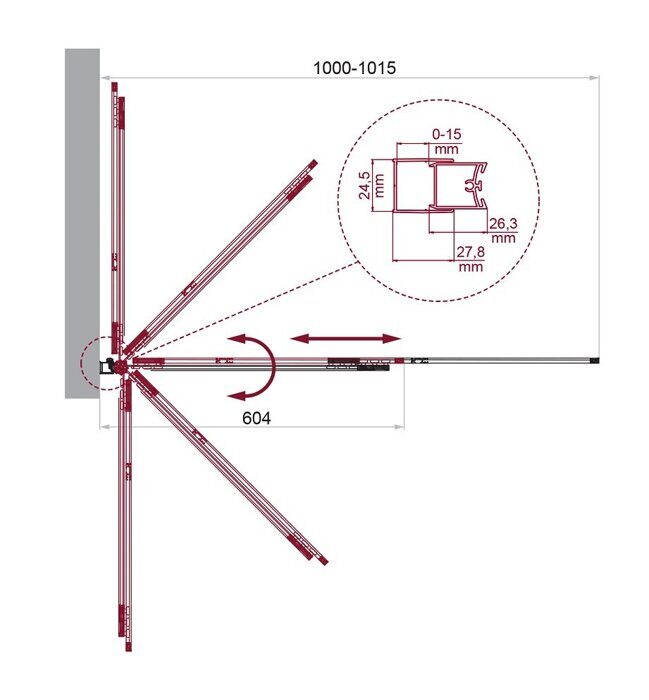 BelBagno LUCE-VF-11-100/145-C-Cr шторка на ванну 100х145 см раздвижная, стекло прозрачное, профиль хром