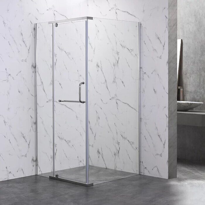 Veconi RV19-10090-01-C5 душевой угол, 100х90x200 см, дверь распашная, профиль хром