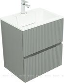 Джейн 60 тумба мисти грин для ванной комнаты с раковиной-столешницей Фортуна 60 Aquanet