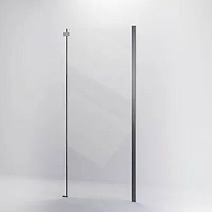 Veconi KP06GR-100-01-C4 боковая панель 100х195 см, профиль брашированный графит, стекло прозрачное