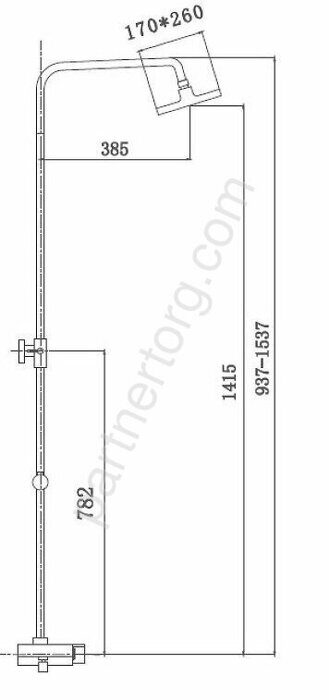 HB2418 душевая система с верхним душем, смесителем и ручной лейкой, черный хром Haiba