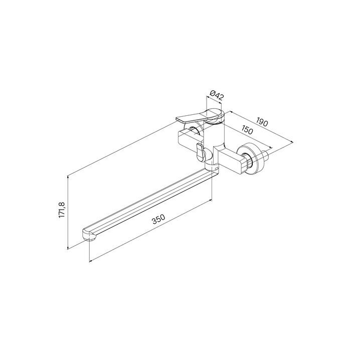 Parker Iddis хром смеситель для ванны PARSB02i10WA