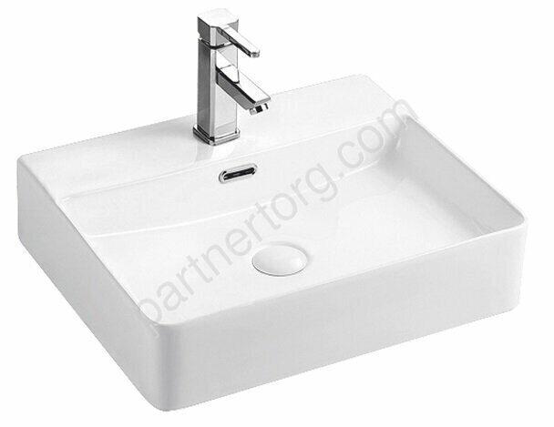Azario белая раковина настольная 50х42х12см AZ-2173-S