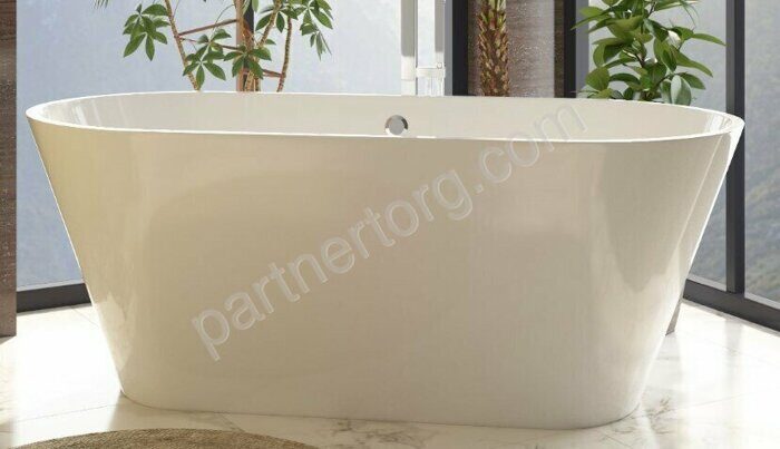 Джорджана W6 ванна каменная Marrbaxx белая 1570618550 мм