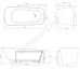 NSB-16805-PM ванна искусственный камень, размер 165x80 см