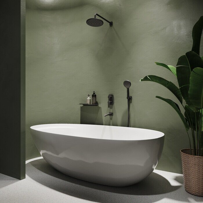 Ray Iddis встраиваемая душевая система с тропическим душем черная RAYBL03i68