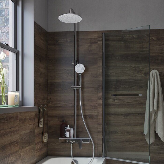 Shelfy Iddis душевая система с тропическим душем хром SHESB3Bi06