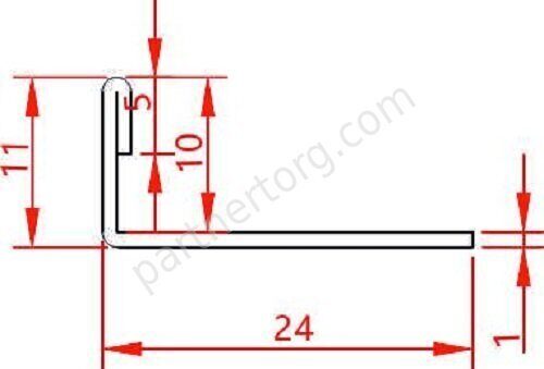 Tile Trim Silver вставка полированная Juliano SL005-1S-10H 10х11мм