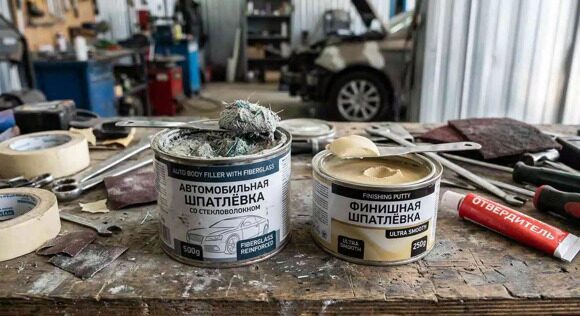 изображение Автомобильная шпатлёвка со стекловолокном или «финишная»